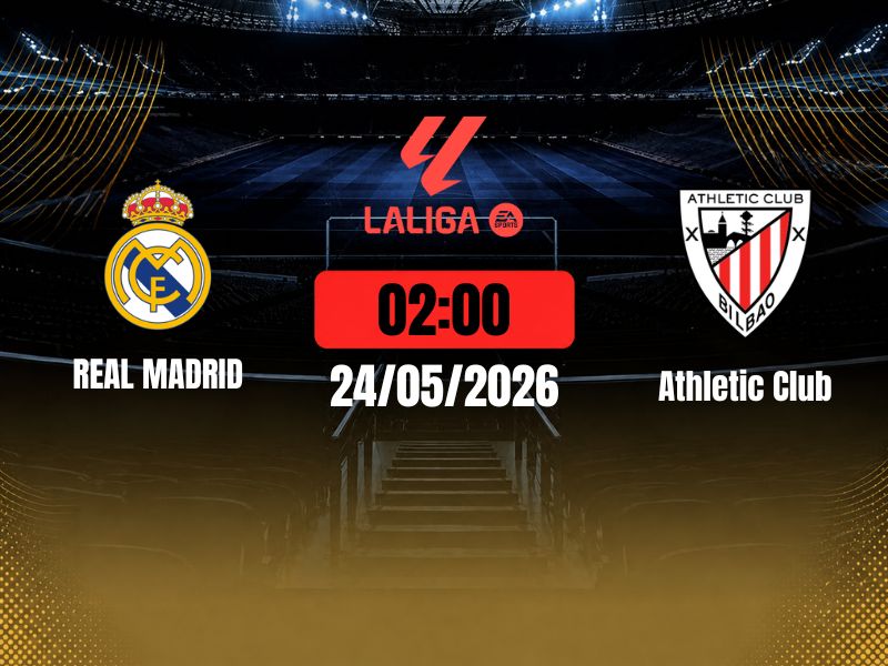 Soi Kèo Real Madrid vs Athletic Bilbao Biaomtv, 2h, 24/5